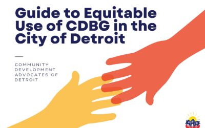 Guide to Equitable Use of CDBG in the City of Detroit